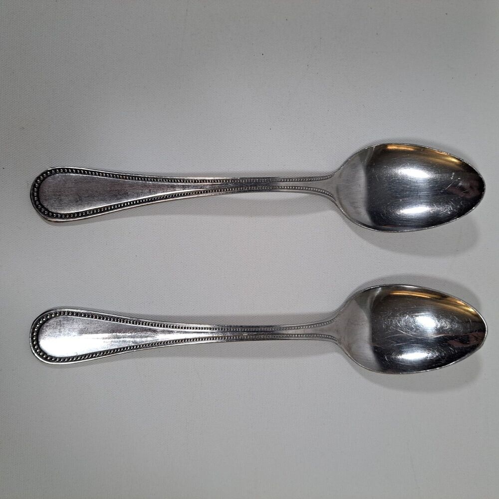EKCO Eterna Bastille Stainless Lot 2 Spoons Flatware Japan Vintage Replacement